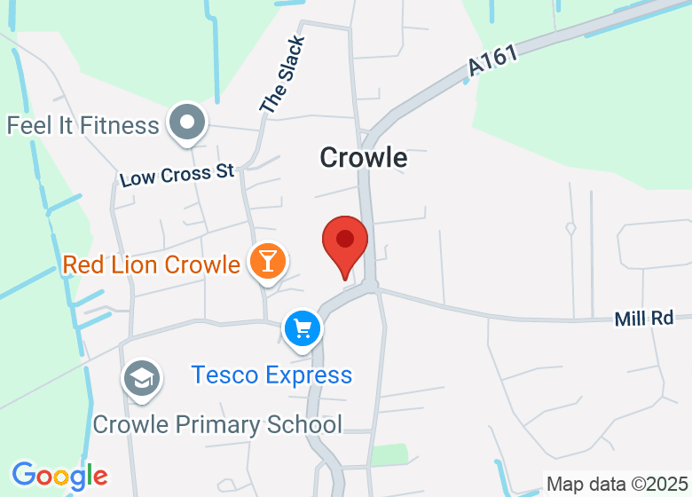 Map showing location of Crowle Community Hall