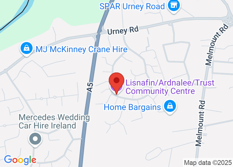 Map showing location of Lisnafin/Ardnalee/Trust Community Centre