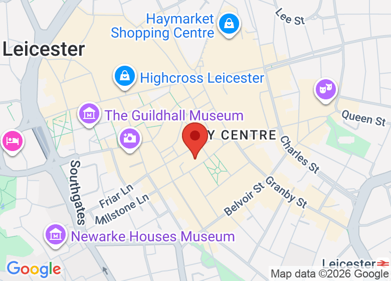 Map showing location of Black Market Tattoos