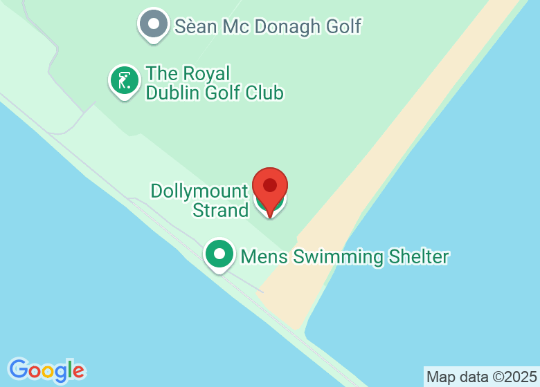 Map showing location of Dollymount Strand