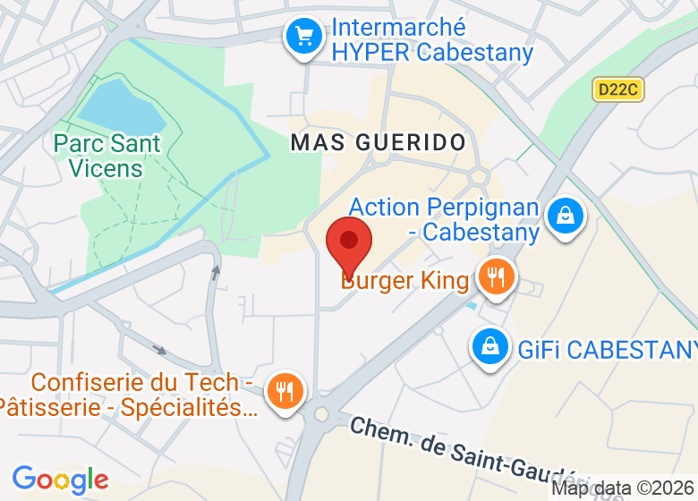 Carte montrant l'emplacement de Salle Crescendo