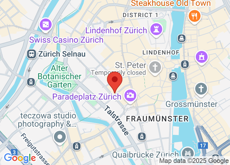 Mappa che mostra la posizione di Bottega di Pinarello Zürich