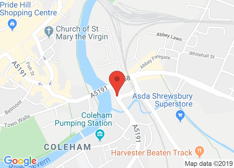 Map showing event location