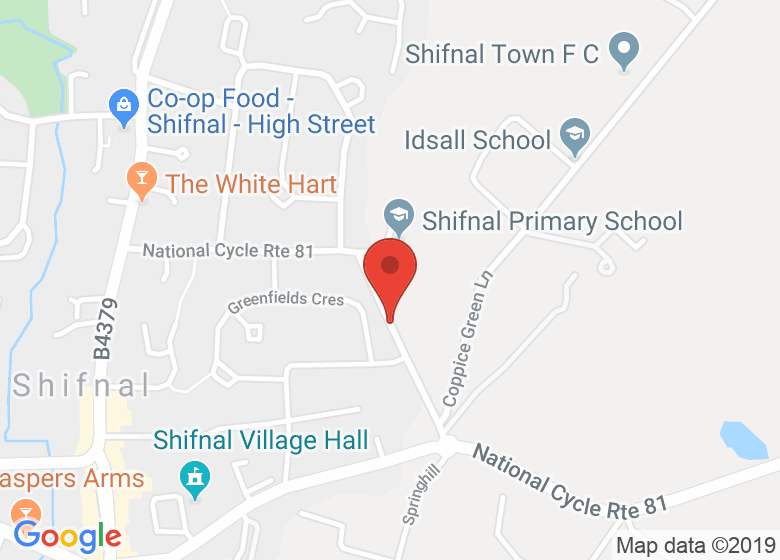 Map showing event location