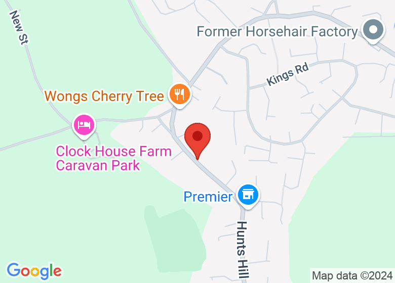 Map showing location of Village Hall