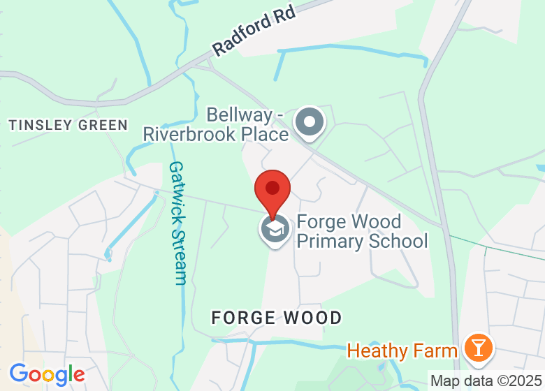 Map showing location of Forge Wood Community Centre