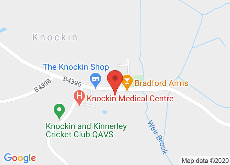 Map showing location of Knockin Assembly Rooms