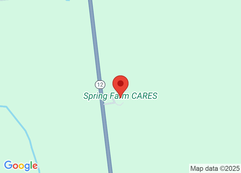 Map showing location of Spring Farm CARES