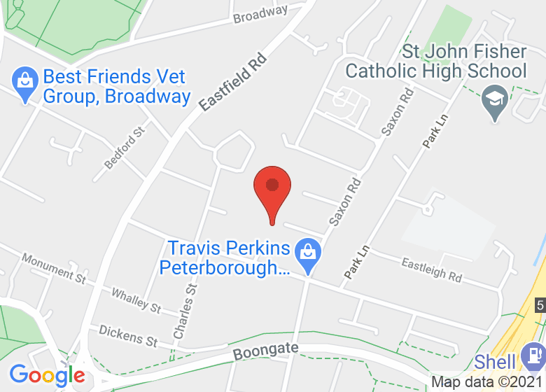 Map showing location of East Child and Family Centre