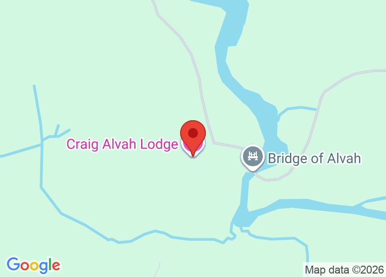 Map showing location of Craig Alvah Lodge