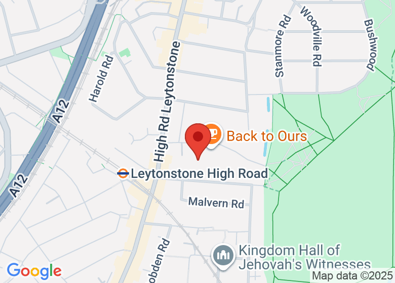 Map showing location of The Pastures Youth Centre