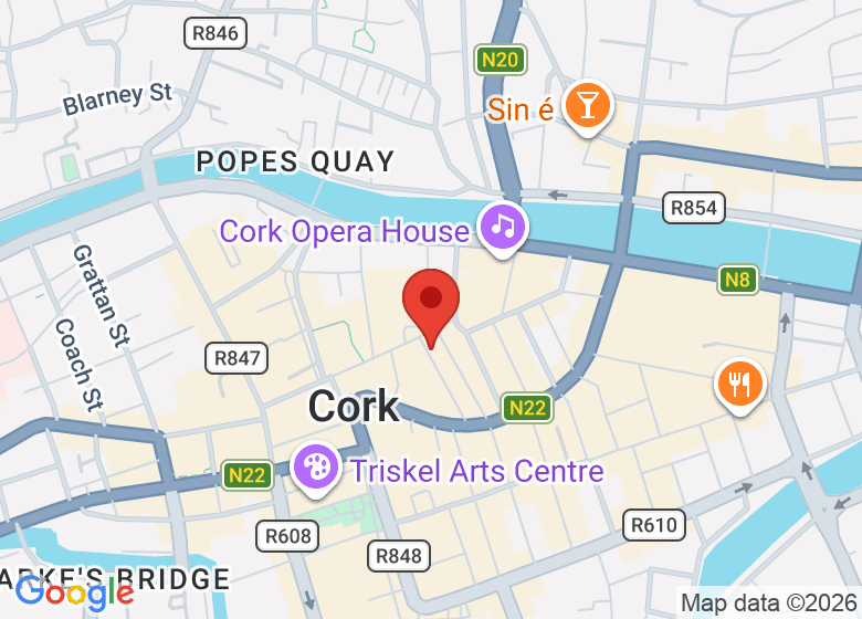 Map showing location of Cork Lotus Yoga