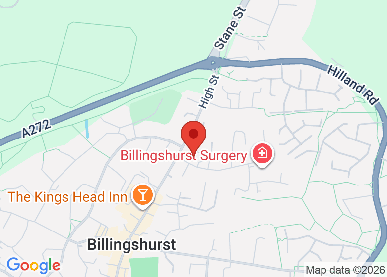 Map showing location of Billingshurst Centre