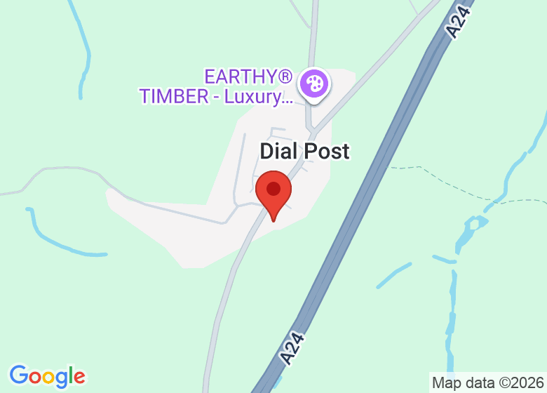 Map showing location of Dial Post Village Hall