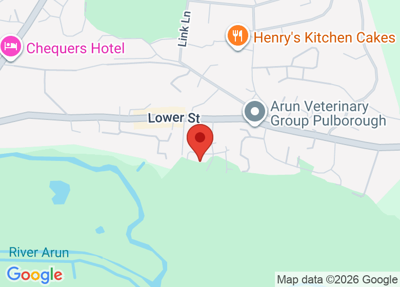 Map showing location of Pulborough Village Hall
