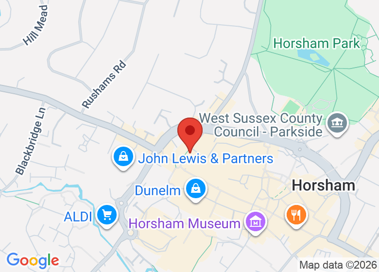 Map showing location of Horsham District Council