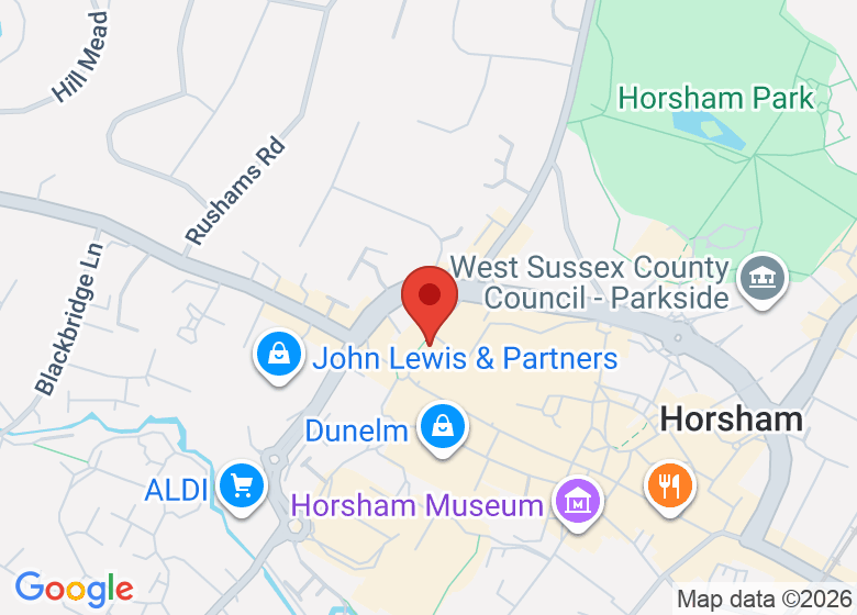 Map showing location of Horsham District Council