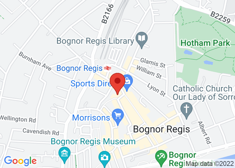 Map showing location of Little Piggies Cafe
