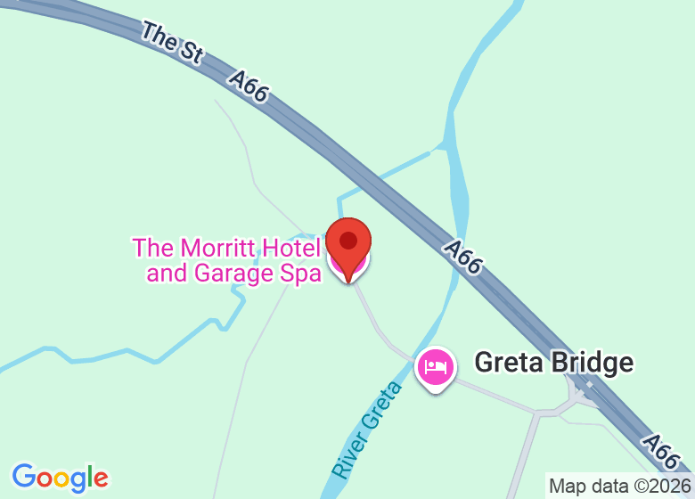Map showing location of The Morritt Hotel and Garage Spa