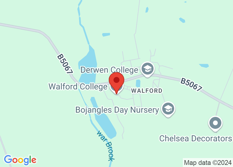 Map showing location of Walford college 