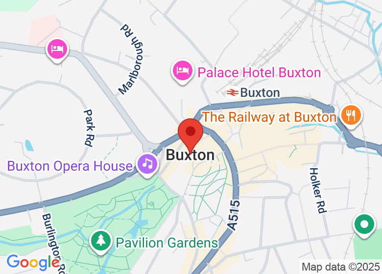 Map showing location of The Buxton Crescent Hotel