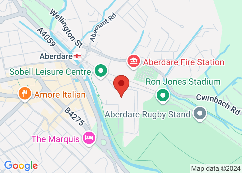 Map showing location of Aberdare Community School 