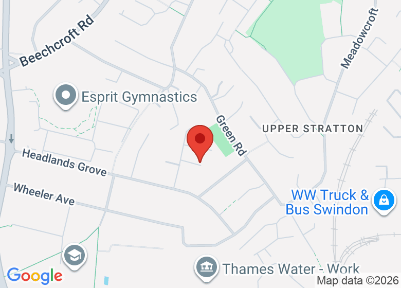 Map showing location of Swindon Lightning Cheerleading Club CIC