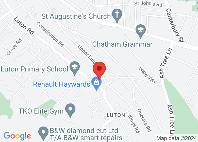 Map showing location of Christ Church, Luton