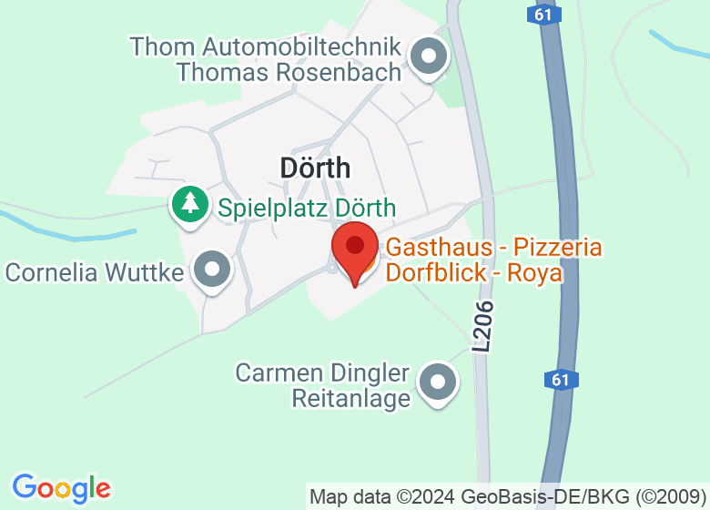 Karte mit Standort von Gemeindehalle Dörth