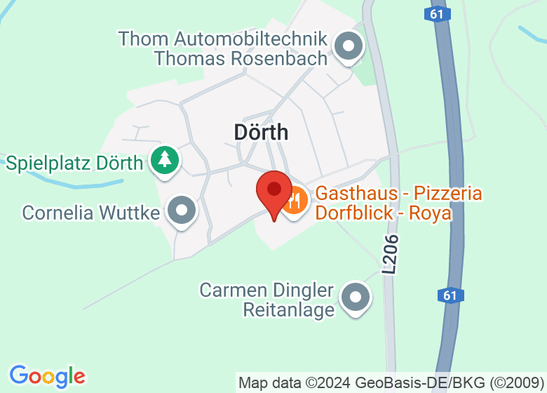 Karte mit Standort von Kindergarten Dörth