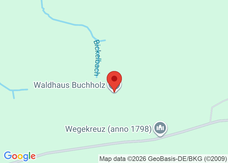Karte mit Standort von Waldhaus Buchholz