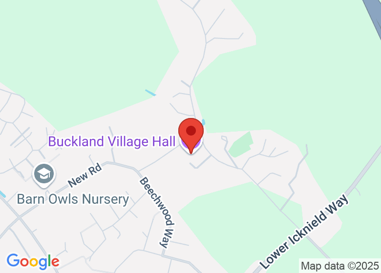 Map showing location of Buckland Village Hall