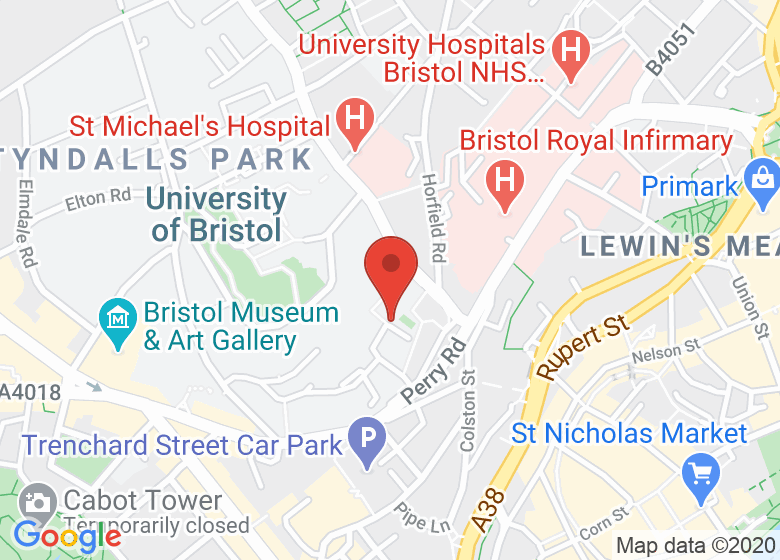 Map showing location of St Michaels Parish Hall