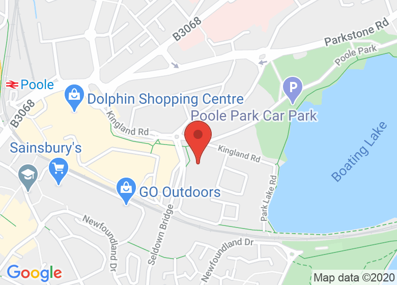 Map showing location of Poole (Dolphin) Leisure Centre