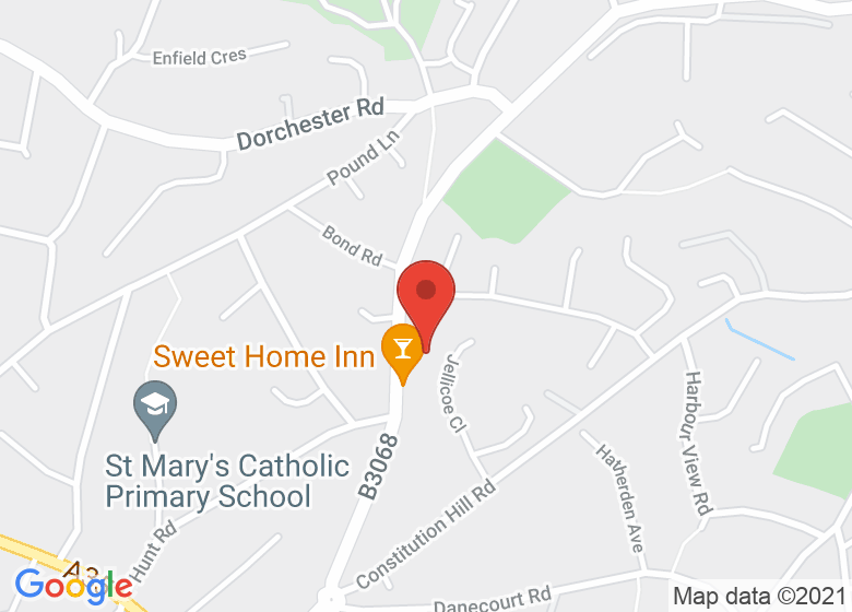 Map showing location of Dorset Diving Services