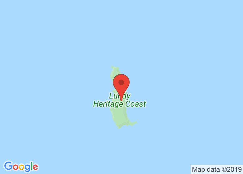 Map showing location of Lundy Island 