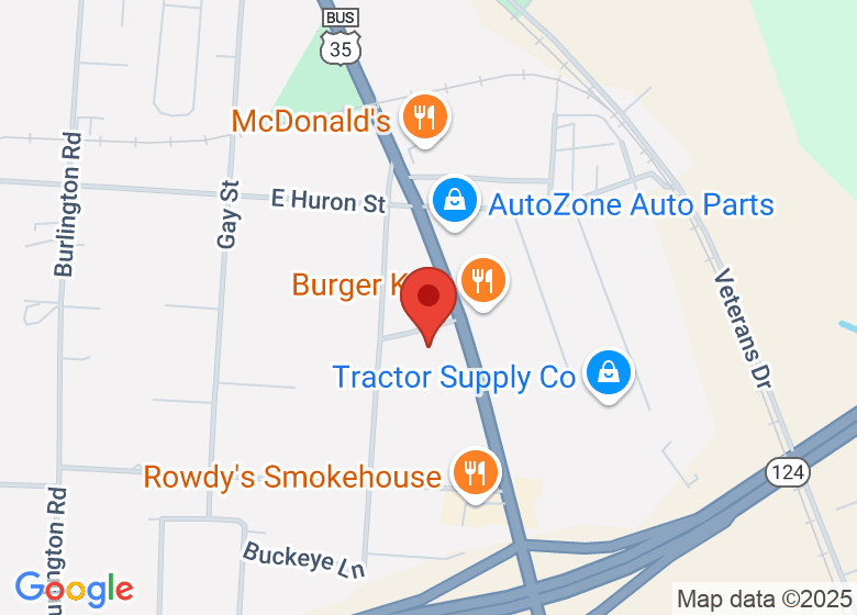 Map showing event location