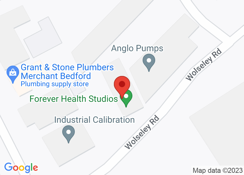 Map showing location of Forever Health Studios