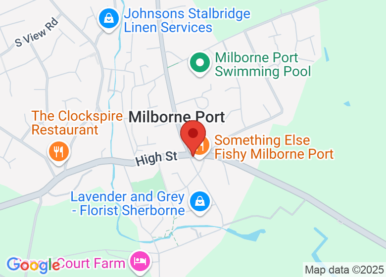 Map showing location of Milborne Port Parish Council