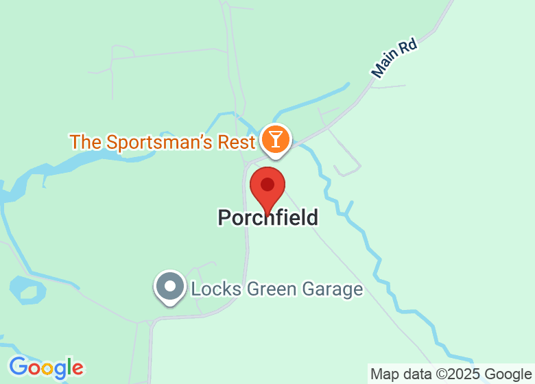 Map showing location of Woodland near Porchfield