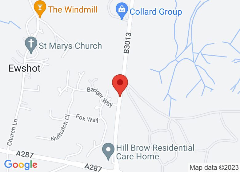 Map showing location of Top Of Beacon Hill/Badger Way