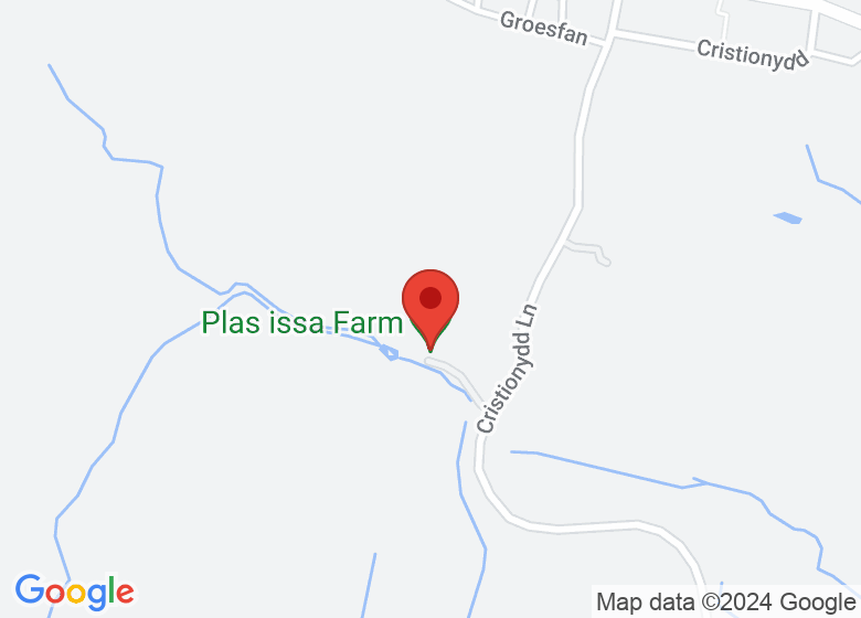 Map showing location of Plas issa Farm