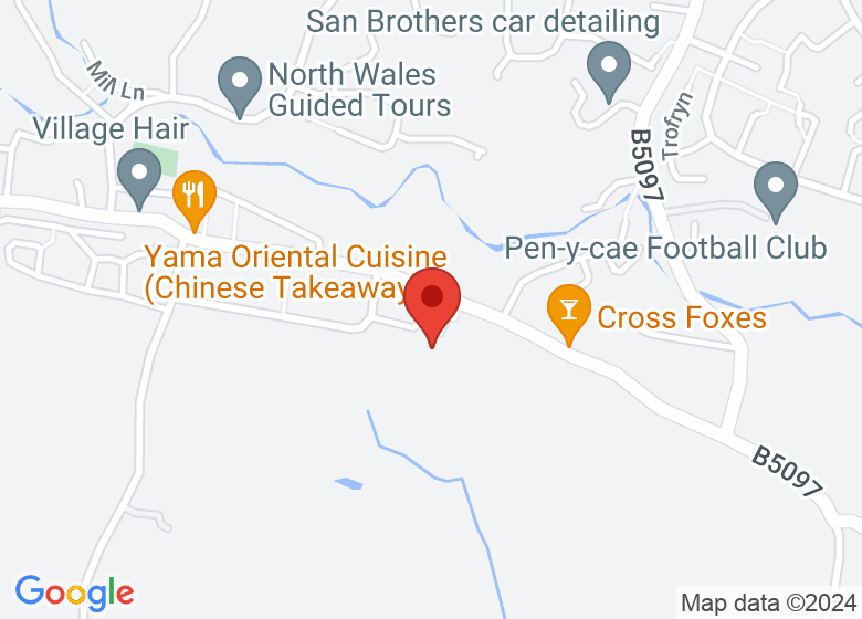 Map showing location of Penycae Scout Group