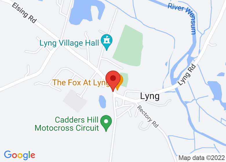 Map showing location of Manor Farm - wooden ivy covered gate