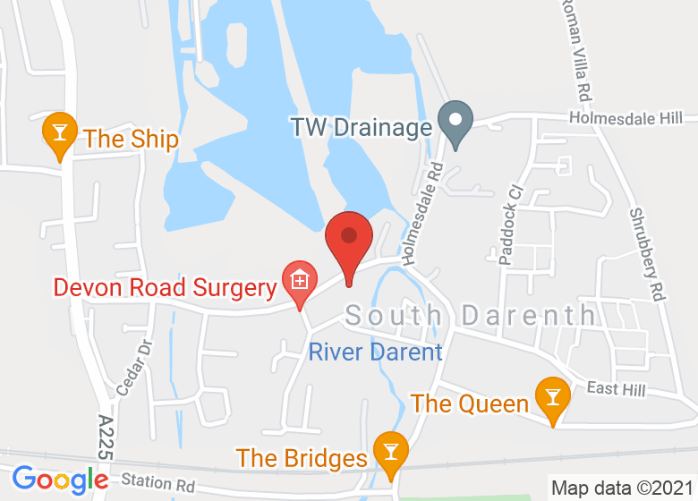 Map showing location of South Darenth British Legion Hall