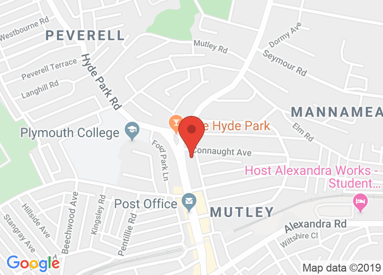 Map showing location of The Moo Music Cafe,