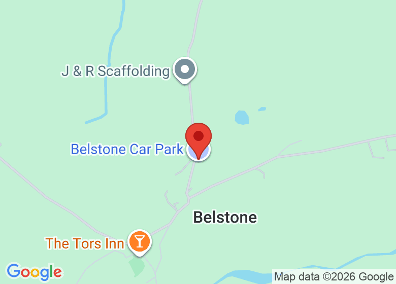 Map showing location of Belstone Car Park
