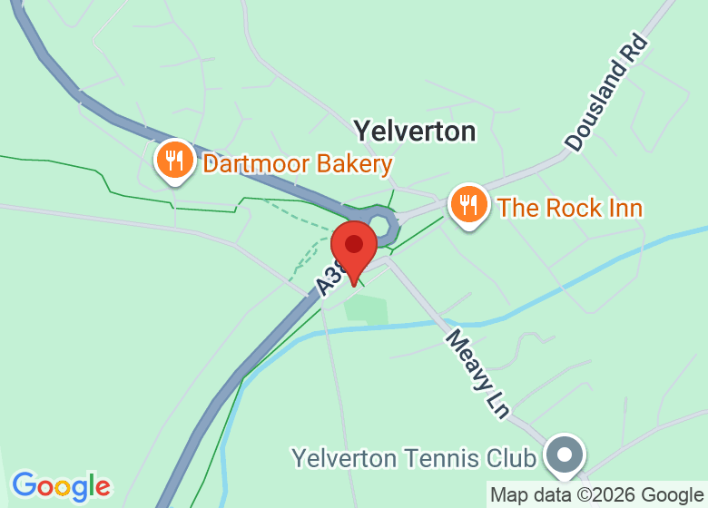 Map showing location of Yeleverton Car Park