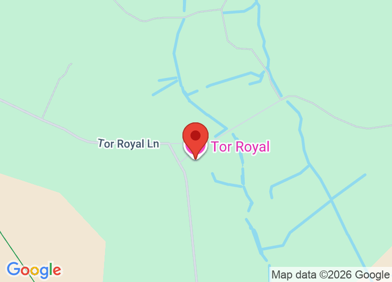 Map showing location of Tor Royal Farm