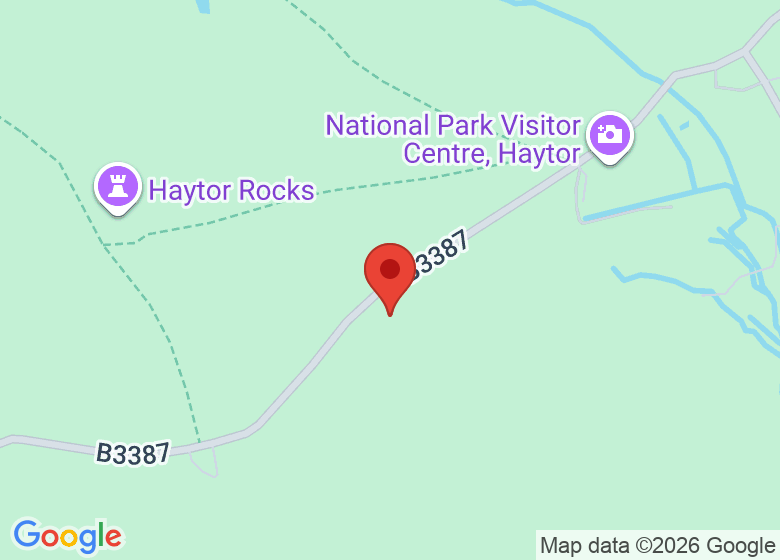 Map showing location of Haytor Middle Car Park